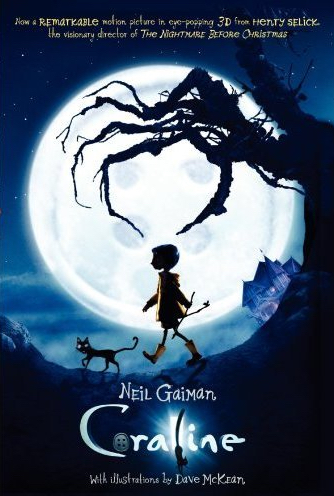 A girl walks through the dark, silhouetted by the large, bright moon.